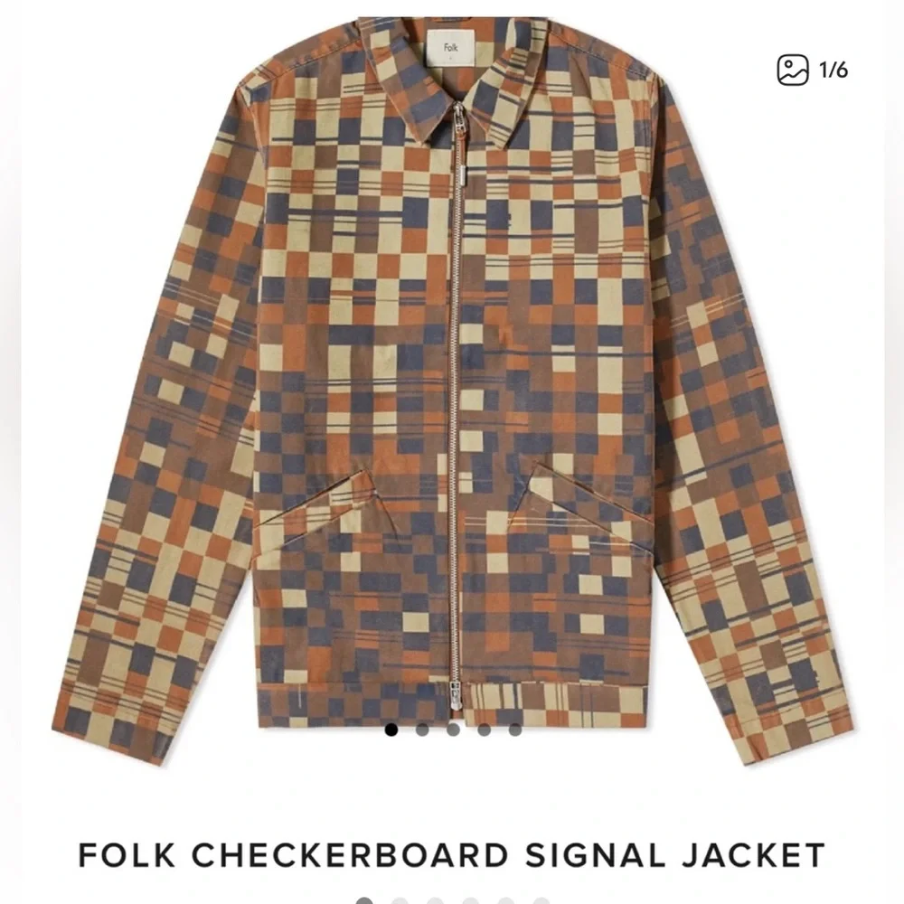 Folk Checkerboard Signal Jacket - Picture 1 of 6